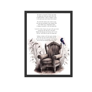 Bellissima poesia originale "Perdita di un padre" in amorevole ricordo, dolore, tristezza, morte, papà, senza cornice, stampa A4, poster, arredamento per la casa, regalo, parete