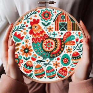 Easter Cross Stitch | Vintage PDF Instant Download for DIY Gifts &