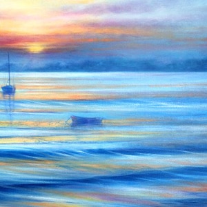Sunrise Seascape Grußkarte ~ First Light