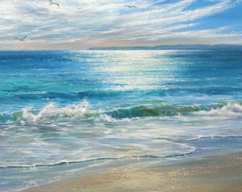 Seascape Beach Greeting Card ~ Windswept Shore