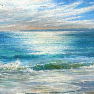 Grote wenskaart zeegezicht kust ~ Winderige kust