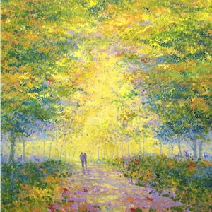 Cartão de felicitações de cervos de árvores da floresta ~ Uma caminhada pela floresta