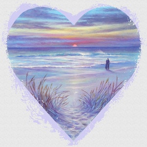 Seascape Valentines, Casamento, Aniversário, Cartão de Saudação ~ Ocean D'amour IV