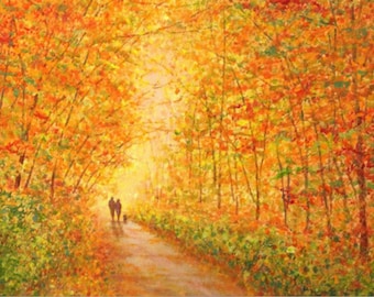 Our Autumn Walk Card - Autumn Landscape