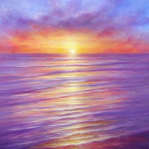 Sonnenuntergang Meer Grußkarte ~ Sonnenuntergang