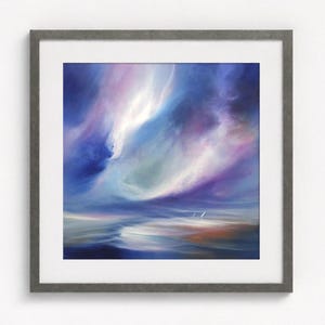 Stampa giclée incorniciata astratta di paesaggio marino su carta Ocean Dreaming