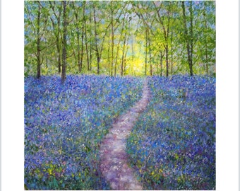 Bluebell Woods Giclee Print On Paper Small