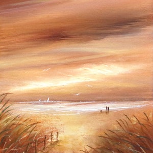 Grußkarte Strand ~ Caramel Shore III