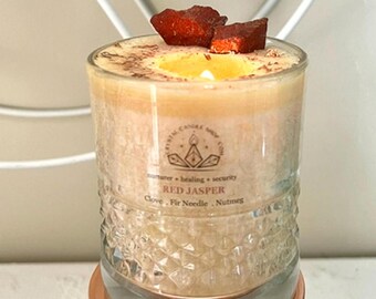 Gifted Scentful Candle, Luxurious Candle, Manifestating Candle, Nature Scented, Uniquely Handmade, Intentional Crystal Candles, Shipped Fast