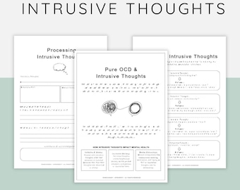 Caderno de exercícios sobre pensamentos intrusivos: planilhas de terapia para TOC (download em PDF A4/A5)
