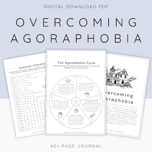 Cuaderno de trabajo sobre agorafobia: Diario de terapia TCC y TCD (Descarga PDF A4/A5)