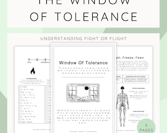Fenster der Toleranz Therapie Arbeitsblätter: Werkzeuge der Emotionsregulierung (PDF-Download A4/A5