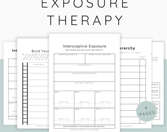 Exposure Therapy Workbook: CBT & DBT Self-Help Journal (PDF Download A4/A5)
