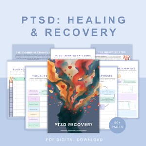 PTSD Workbook | Calming Coping Skills for Traumatic Stress, Panic Attacks, anxiety CBT & DBT Self-Help Journal, Mental Health, Therapy Guide