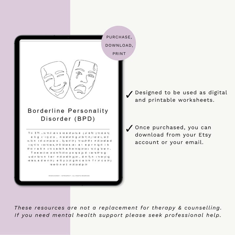 Living With BPD Workbook A CBT & Dbt-based Self-help Guide Journal ...