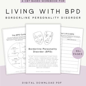 Leven met BPS-werkboek Een op CGT en dbt gebaseerde zelfhulpgids, dagboek, bronnen voor geestelijke gezondheid, therapie voor borderline-persoonlijkheidsstoornissen