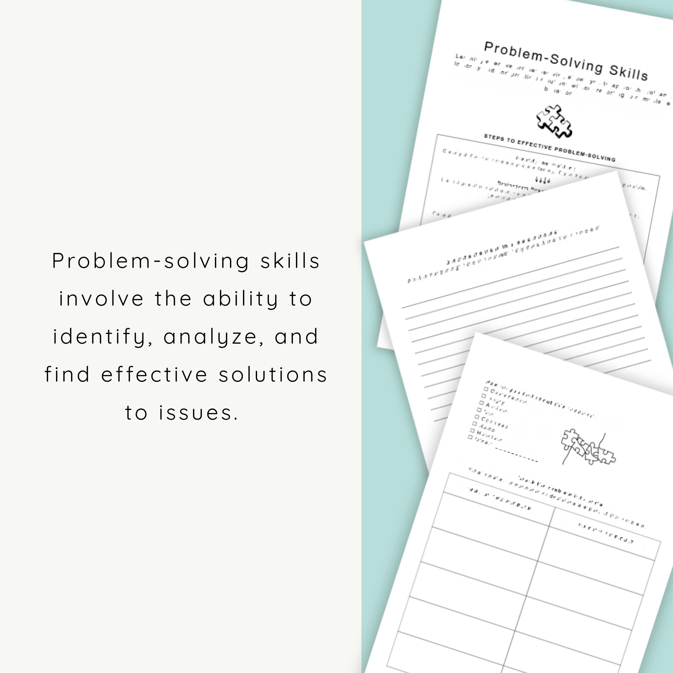 Problem Solving Worksheet: CBT Mental Health Self-help (PDF Download A4 ...
