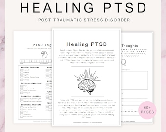 Quaderno di lavoro per il PTSD / Tecniche di coping calmanti per lo stress traumatico, gli attacchi di panico, l'ansia. Diario di auto-aiuto CBT e DBT, salute mentale, guida alla terapia.