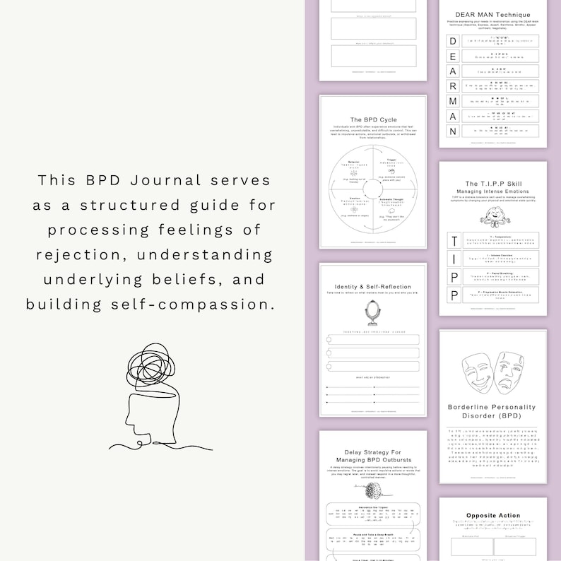 Living With BPD Workbook A CBT & Dbt-based Self-help Guide Journal ...