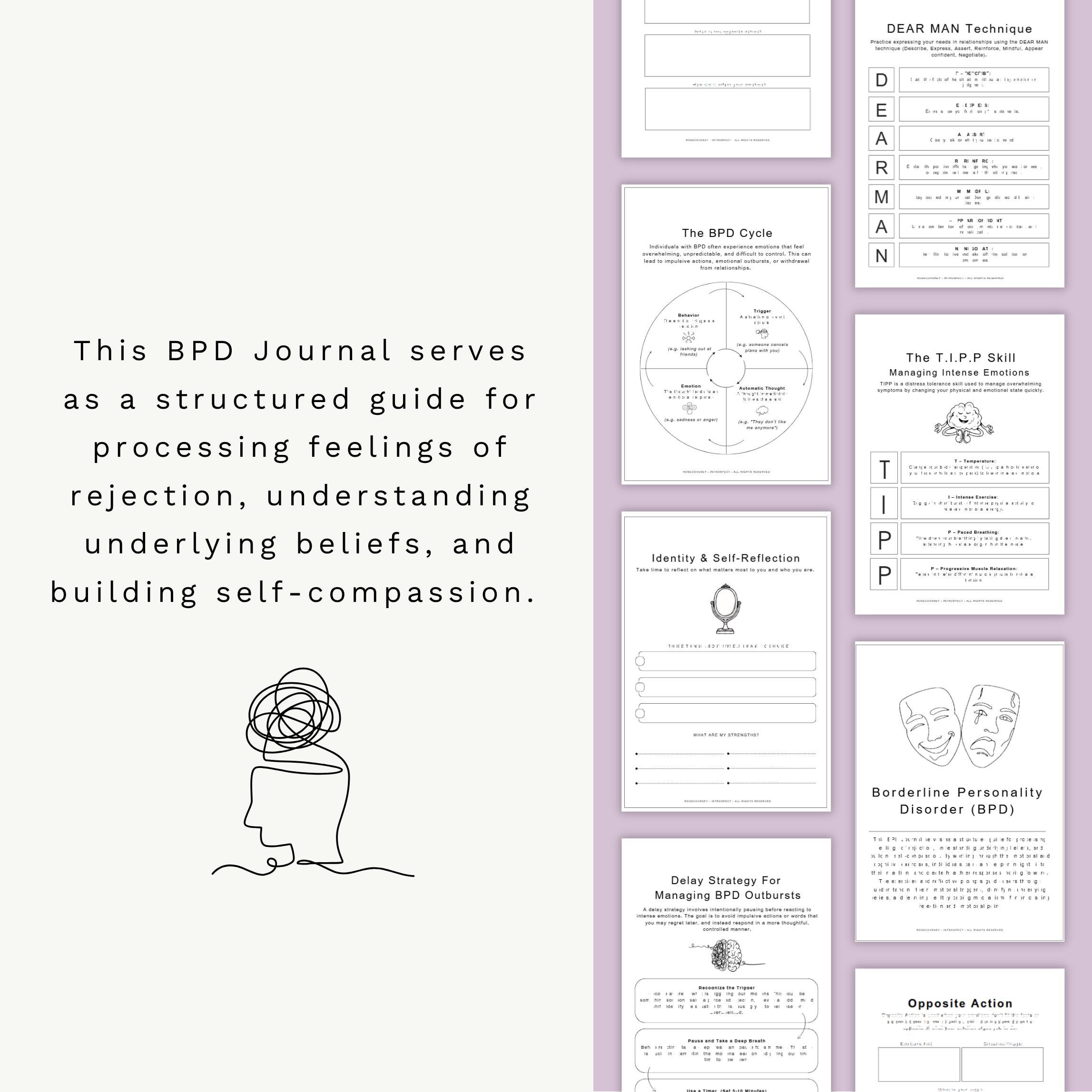 Bpd Help Living With BPD Workbook A CBT & Dbt-based Self-help Guide Journal ...