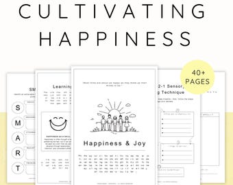 A Journey to Joy And Happiness Workbook: Self-Help Therapy Journal CBT & DBT Techniques, Mindfulness, Emotional Wellness, Positivity