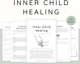 Cuaderno de ejercicios de sanación del niño interior: Diario de autoayuda para terapia cognitivo conductual y terapia dialéctica conductual (Descarga PDF A4/A5)