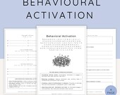 Behavioral Activation Worksheet for Anxiety & Depression - CBT Problem-Solving Tools to Boost Motivation, Emotional Well-Being