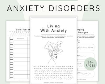 Anxiety Relief Workbook: CBT, Grounding, and Panic Journal (Printable PDF)