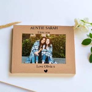 Aunt Picture Frame Gift, Aunt Picture Frame, Gift for Aunt, Personalized Name Gift to Aunt, Christmas Gift for Aunt Aunty Auntie
