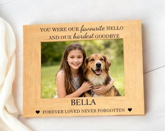 Dog Memorial Picture Frames Personalized, Pet Memorial Gift, Pet Loss Gift for Dog Mom, Dog Photo Frame Personalized, Dog Remembrance Gift