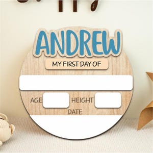 Custom First Day of School Sign, Back to School Sign, Kindergarten 1st Day of School Sign Reusable, Custom 1st Day School Sign
