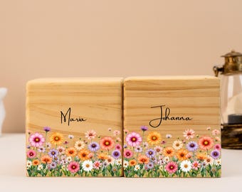 Personalized Money Box,Custom Flower Piggy Bank with Name,Customized Name Piggy Bank,Money Box,Gift for Kids,Baptism Gift,Baby Girls Gift