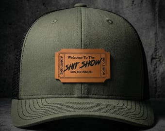 Gorra de camionero divertida para hombre, gorra snapback de malla con parche de cuero, regalo original y sarcástico, gorra de papá, gorra ajustable para hombre.