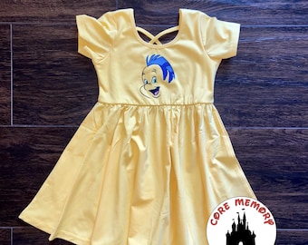 Flounder Dress, Mermaid Dress, Magic Kingdom, Halloween Costume Dress, Disney Family Vacation, Disney World Trip