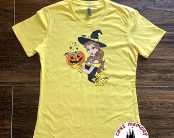 Disney Princess Belle l Halloween Shirt, Beauty and the Beast  Halloween Shirt, Disney Mom, Disney Tank Top, Bell Witch, MNSSHP