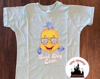 Flounder Best Day Ever Shirt, Flounder Tee, Flounder Shirt, Flounder Dri Fit, Disney DTF