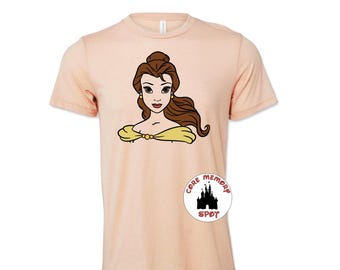 Belle Tee, Belle Tank, Disney DTF, Beauty & The Beast Matching