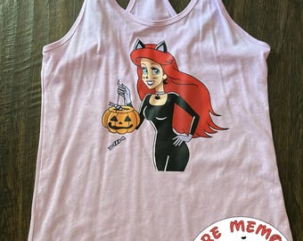 Disney Princess Ariel Halloween Shirt, Mermaid Halloween Shirt, Magic Kingdom, Disney Mom Shirt, Disney Tank Top, Ariel cat, MNSSHP