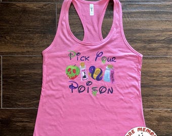 Pick Your Poison Disney Halloween Shirt, Villain Halloween Shirt, MNSSHP Magic Kingdom, Disney Mom Shirt, Disney Tank Top