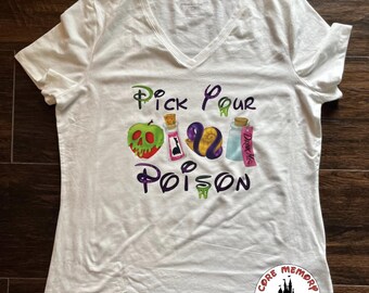 Pick Your Poison Disney Halloween Shirt, Villain Halloween Shirt, MNSSHP Magic Kingdom, Disney Mom Shirt, Disney Tank Top