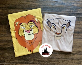 Mufasa and Sarabi  Lion King Shirt, Animal Kingdom Shirt, Simba Dri Fit, Costume Shirt, Halloween Costume Shirt, Simba Shirt,