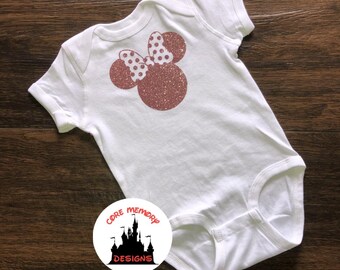 Glitter Minnie Mouse Shirt, Custom Minnie Glitter, Matching Minnie Shirts