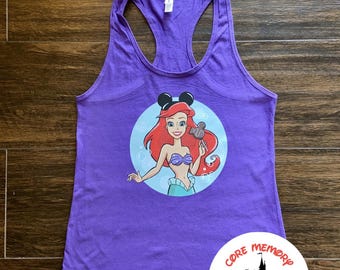 Ariel Tank, Ariel Tee, Ariel Shirt, Ariel Dri Fit, Disney DTF, Ariel Shirt, Princess Ariel