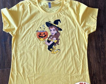 Disney Princess Belle l Halloween Shirt, Beauty and the Beast  Halloween Shirt, Disney Mom, Disney Tank Top, Bell Witch, MNSSHP