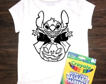 Stitch Halloween Color and Wash