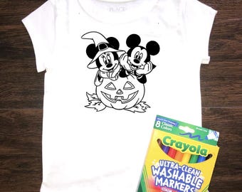 Mickey & Minnie Halloween Color and Wash Shirt