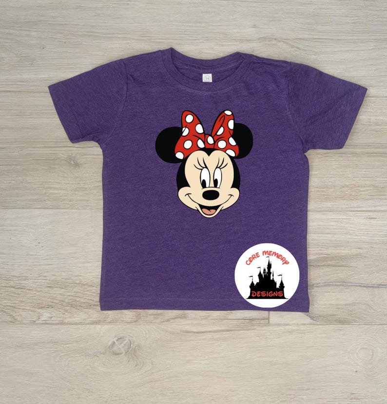 Camiseta de Minnie Mouse, camiseta de Disney para niñas, camiseta del Reino Mágico imagen 11