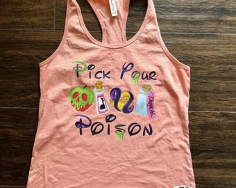 Pick Your Poison Disney Halloween Shirt, Villain Halloween Shirt, MNSSHP Magic Kingdom, Disney Mom Shirt, Disney Tank Top