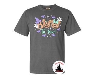Boo Minnie Halloween Shirt, MNSSHP, Disney Halloween, Minnie Halloween, Minnie Pumpkin,Comfort Colors