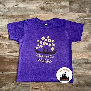 Rapunzel Shirt, At Last I see The Lights, Floating Lantern, Tangled,  Disney DTF